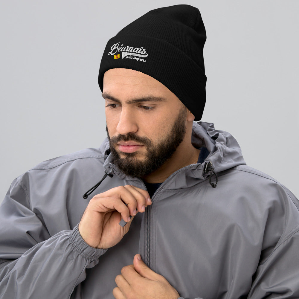 Béarnais pour toujours - Bonnet homme brodé noir ou rouge - Ici & Là - T-shirts & Souvenirs de chez toi