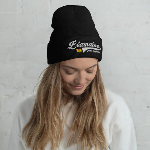 Béarnaise pour Toujours - Bonnet femme brodé noir ou rouge - Ici & Là - T-shirts & Souvenirs de chez toi