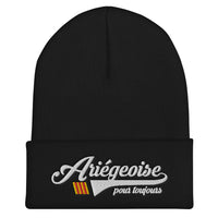 Thumbnail for Ariégeoise pour Toujours - Bonnet femme brodé noir ou rouge - Ici & Là - T-shirts & Souvenirs de chez toi