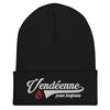 Bonnet Vendée noir - Fierté brodée pour l'hiver