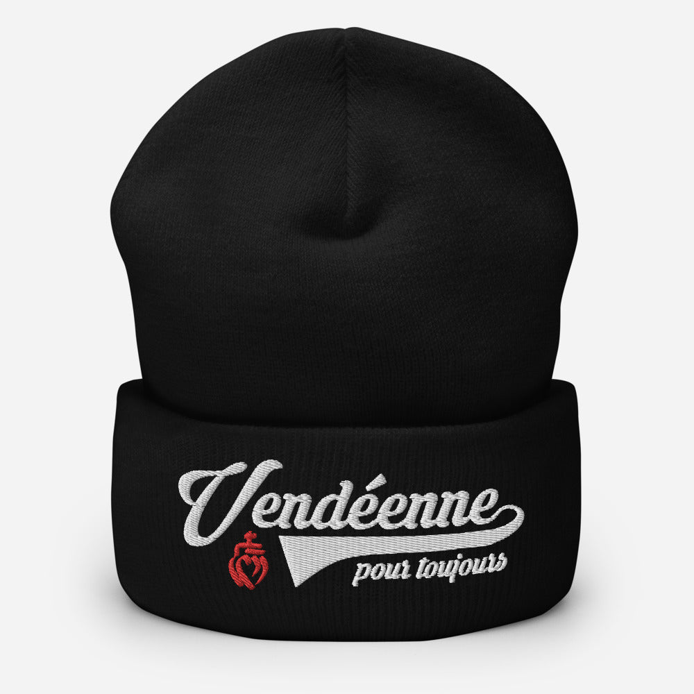 Vendéenne pour Toujours - Bonnet femme brodé noir ou rouge - Ici & Là - T-shirts & Souvenirs de chez toi