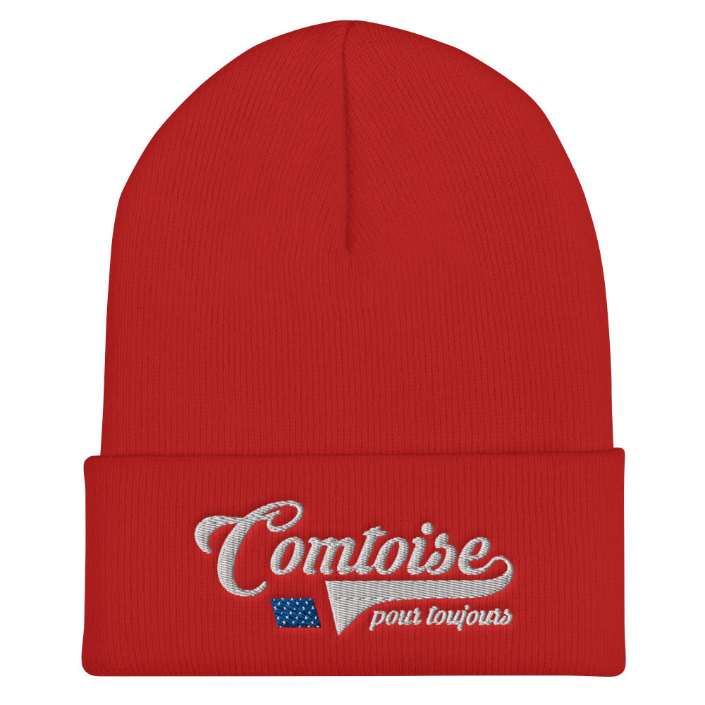 Comtoise pour Toujours - Bonnet femme brodé noir ou rouge - Ici & Là - T-shirts & Souvenirs de chez toi