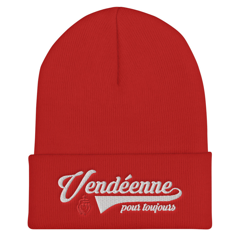 Vendéenne pour Toujours - Bonnet femme brodé noir ou rouge - Ici & Là - T-shirts & Souvenirs de chez toi