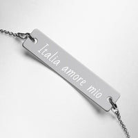 Thumbnail for Collier en argent avec pendentif gravé : Italia amore mio