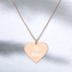 Collier Coeur - Te Amo Portugaise en argent sterling - Ici & Là - T-shirts & Souvenirs de chez toi