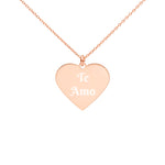 Collier Coeur - Te Amo Portugaise en argent sterling - Ici & Là - T-shirts & Souvenirs de chez toi