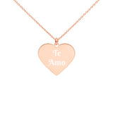 Collier Coeur - Te Amo Portugaise en argent sterling - Ici & Là - T-shirts & Souvenirs de chez toi