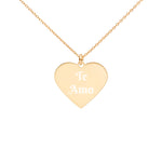 Collier Coeur - Te Amo Portugaise en argent sterling - Ici & Là - T-shirts & Souvenirs de chez toi