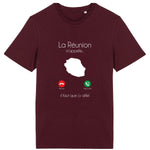 Réunion appel - t-shirt cadeau souvenir - Coton bio - imprimé fr