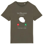 Réunion appel - t-shirt cadeau souvenir - Coton bio - imprimé fr