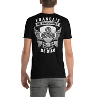 Thumbnail for T-shirt Bretagne noir dos - Français de naissance, Breton par grâce