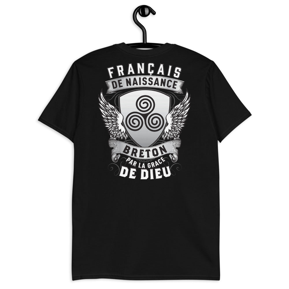 T-shirt Bretagne gris sport - Français de naissance, Breton par grâce