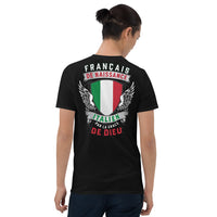 Thumbnail for T-shirt Italie gris foncé dos - Français de naissance, italien par grâce