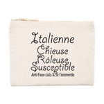 Pochette Trousse - Italienne - Ici & Là - T-shirts & Souvenirs de chez toi