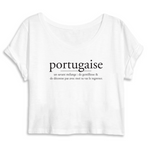 Portugaise - Crop Top coton bio - imprimé Fr - Ici & Là - T-shirts & Souvenirs de chez toi