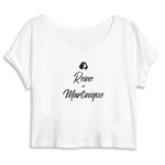 Reine de Martinique - T-shirt femme crop top coton bio - Impression fr - Ici & Là - T-shirts & Souvenirs de chez toi