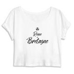 Reine de Bretagne - T-shirt crop top femme 100 % coton BI0 - imprimé en fr - Ici & Là - T-shirts & Souvenirs de chez toi
