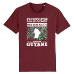 J'ai peut-être l'air de t'écouter mais dans ma tête je suis en Guyane - T-shirt 100 % bio imprimé en France - Ici & Là - T-shirts & Souvenirs de chez toi