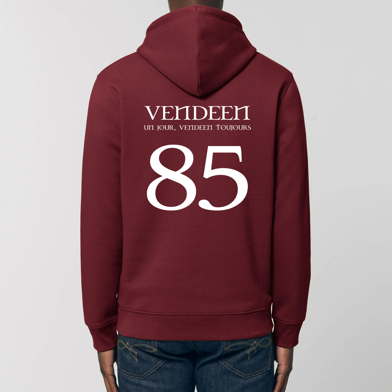 Vendéen un jour, vendéen toujours 85 - sweat à capuche coton bio - imprimé en France - Ici & Là - T-shirts & Souvenirs de chez toi