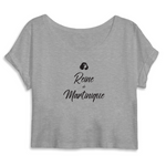 Reine de Martinique - T-shirt femme crop top coton bio - Impression fr - Ici & Là - T-shirts & Souvenirs de chez toi