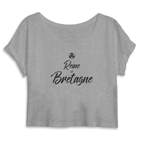 Reine de Bretagne - T-shirt crop top femme 100 % coton BI0 - imprimé en fr - Ici & Là - T-shirts & Souvenirs de chez toi