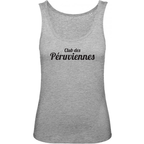 Club des Péruviennes - Débardeur coton BIO -  Imprimé Fr - Ici & Là - T-shirts & Souvenirs de chez toi