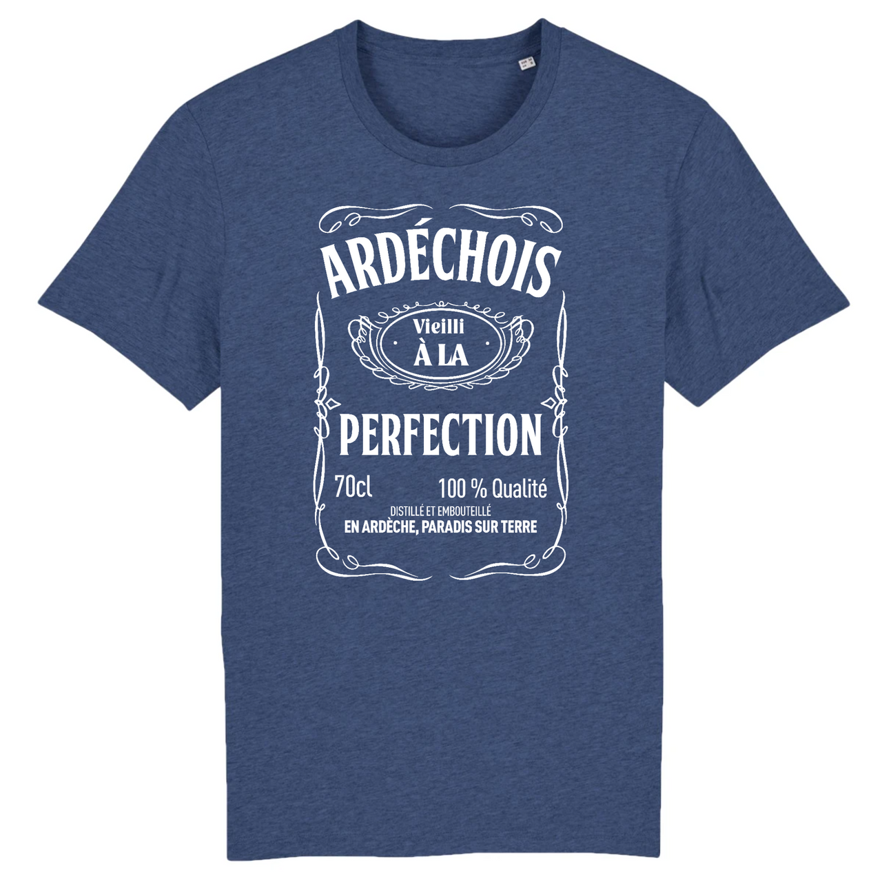 Ardéchois Vieilli à la perfection - T-shirt coton BIO - Imprimé dans le Midi - Ici & Là - T-shirts & Souvenirs de chez toi