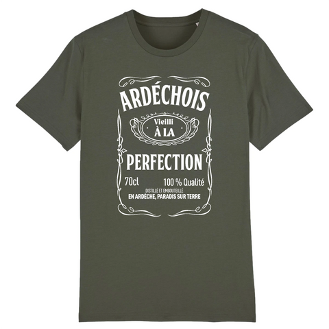 Ardéchois Vieilli à la perfection - T-shirt coton BIO - Imprimé dans le Midi - Ici & Là - T-shirts & Souvenirs de chez toi