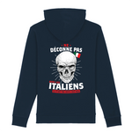 Déconne pas avec les Italiens - Sweat à capuche coton bio Premium - imprimé FR - Ici & Là - T-shirts & Souvenirs de chez toi
