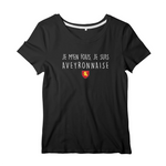 Je m'en fous je suis Aveyronnaise - T-shirt femme 100 % coton fabriqué dans le Midi - Ici & Là - T-shirts & Souvenirs de chez toi