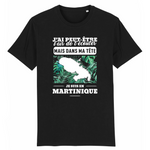 J'ai peut-être l'air de t'écouter mais dans ma tête je suis en Martinique - T-shirt unisexe coton BIO - Imprimé en France - Ici & Là - T-shirts & Souvenirs de chez toi