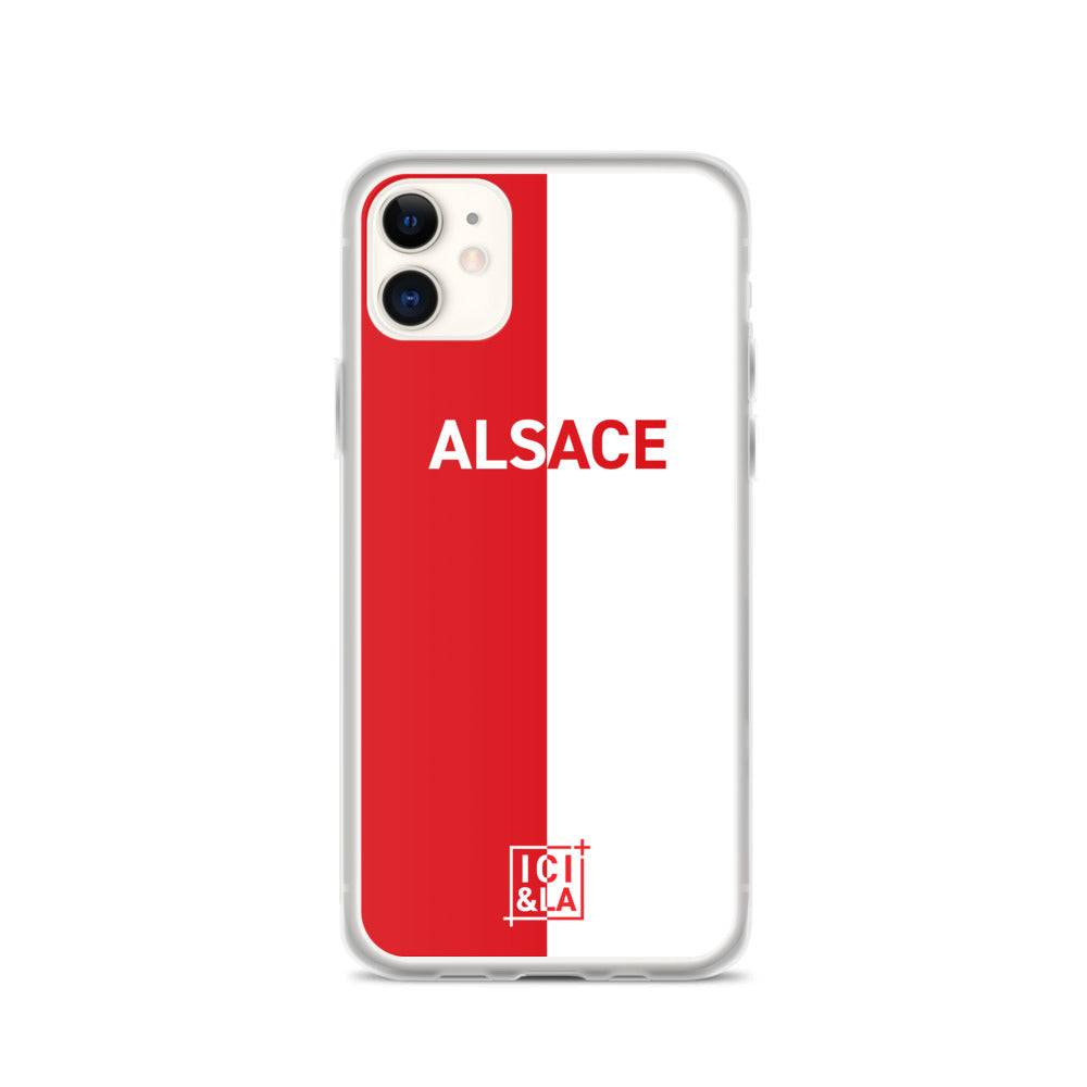 Coque iPhone Drapeau Alsacien Rot un Wiss (Rouge et blanc) Ici & Là - Ici & Là - T-shirts & Souvenirs de chez toi