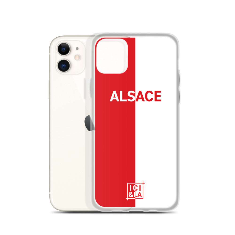 Coque iPhone Drapeau Alsacien Rot un Wiss (Rouge et blanc) Ici & Là - Ici & Là - T-shirts & Souvenirs de chez toi