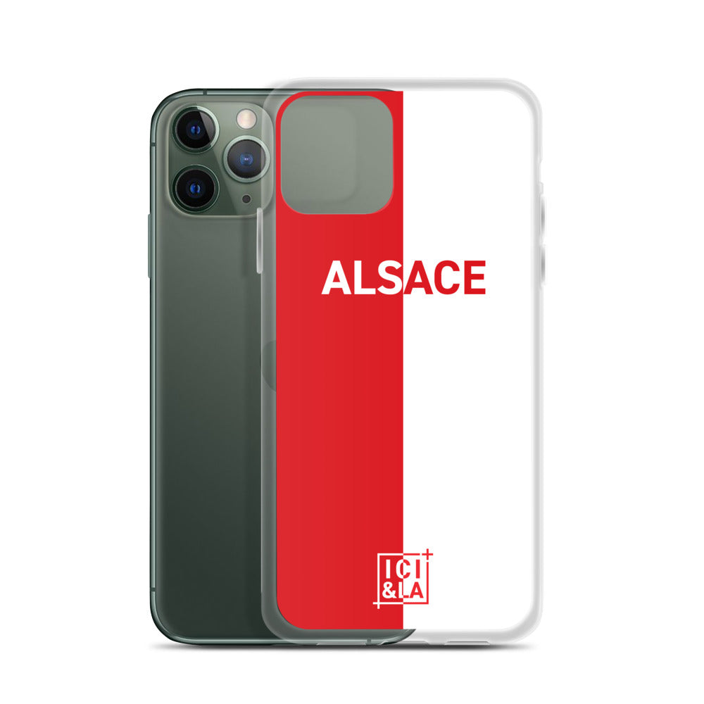 Coque iPhone Drapeau Alsacien Rot un Wiss (Rouge et blanc) Ici & Là - Ici & Là - T-shirts & Souvenirs de chez toi