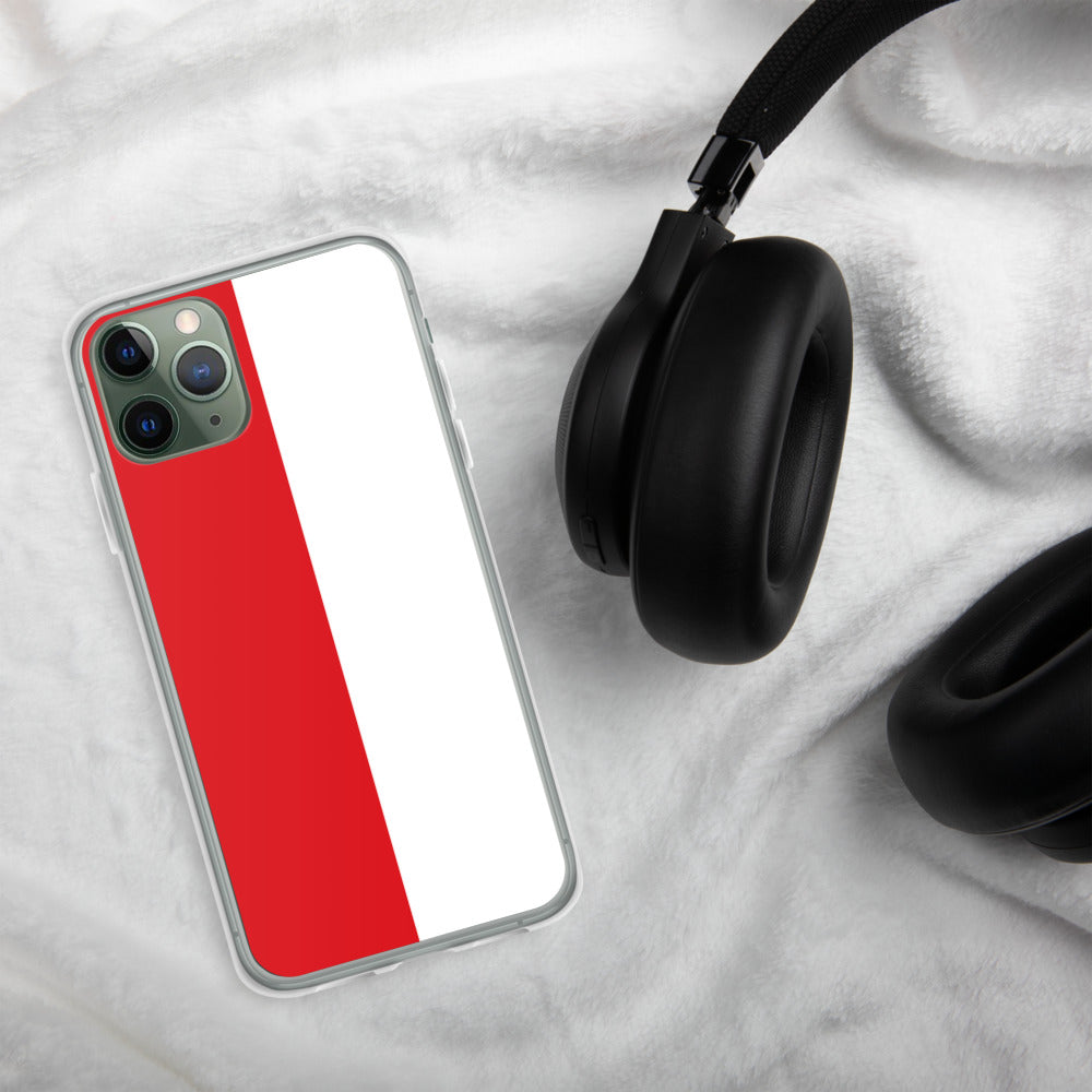 Coque iPhone Drapeau Alsacien Rot un Wiss (Rouge et blanc) - Ici & Là - T-shirts & Souvenirs de chez toi