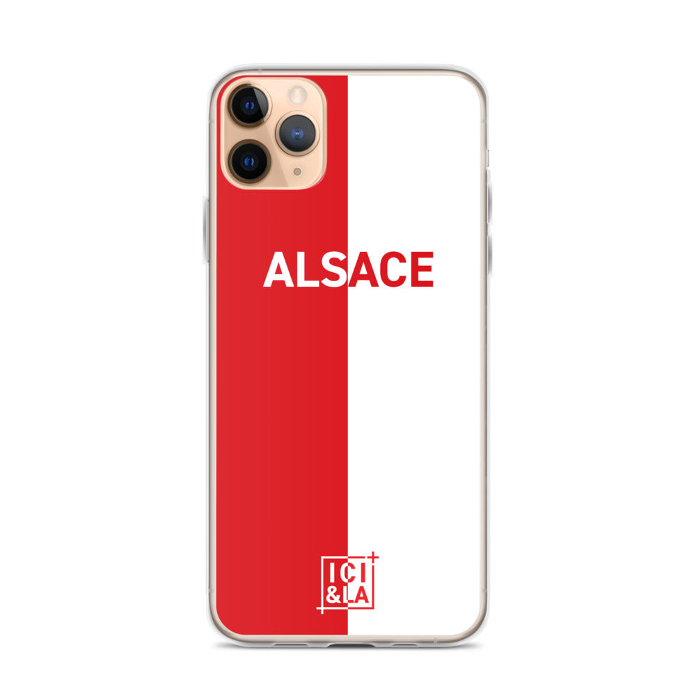 Coque iPhone Drapeau Alsacien Rot un Wiss (Rouge et blanc) Ici & Là - Ici & Là - T-shirts & Souvenirs de chez toi