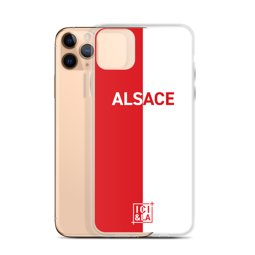 Coque iPhone Drapeau Alsacien Rot un Wiss (Rouge et blanc) Ici & Là - Ici & Là - T-shirts & Souvenirs de chez toi