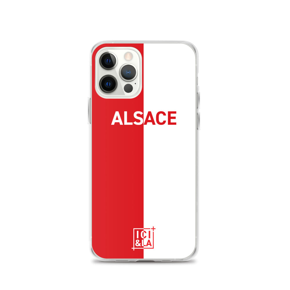 Coque iPhone Drapeau Alsacien Rot un Wiss (Rouge et blanc) Ici & Là - Ici & Là - T-shirts & Souvenirs de chez toi