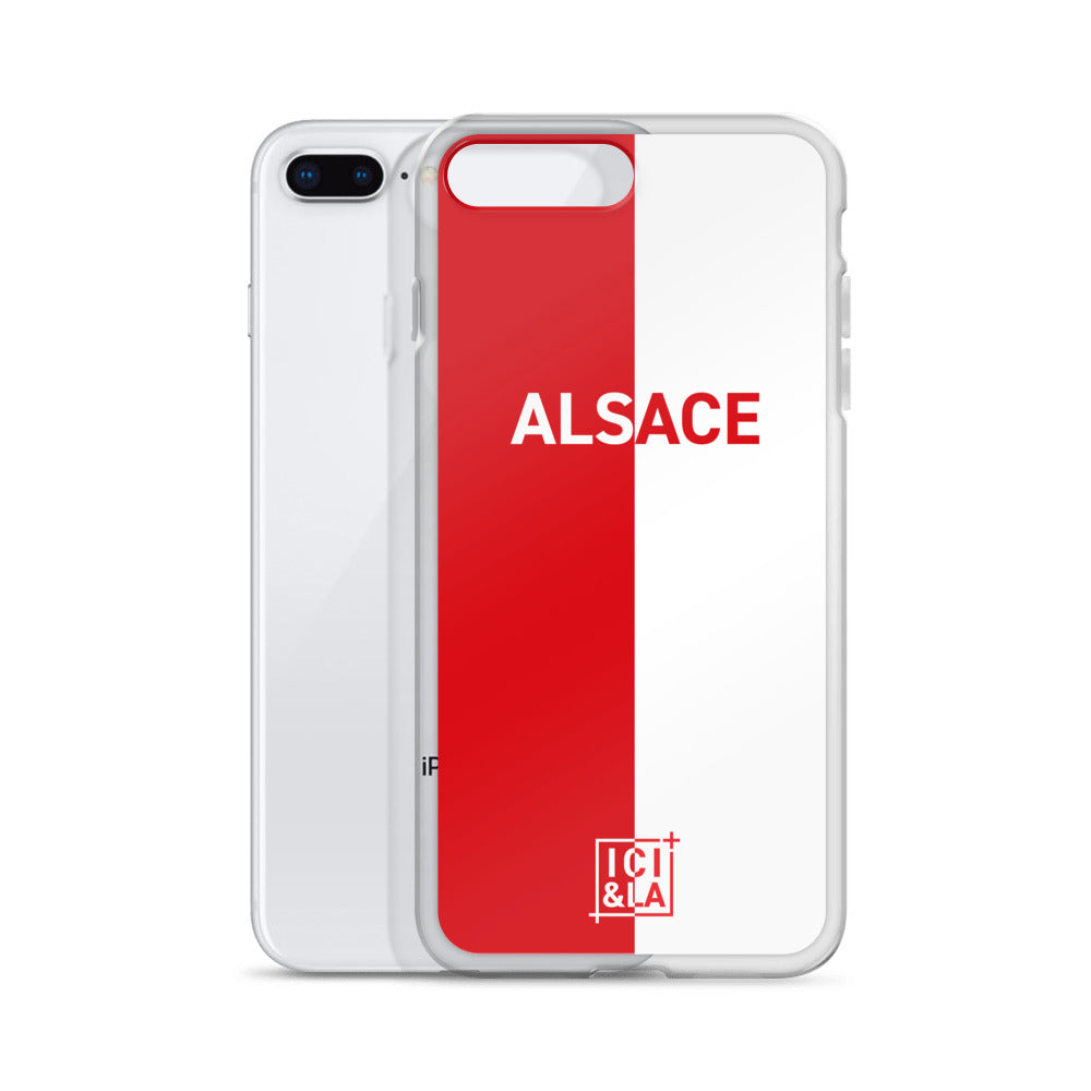 Coque iPhone Drapeau Alsacien Rot un Wiss (Rouge et blanc) Ici & Là - Ici & Là - T-shirts & Souvenirs de chez toi