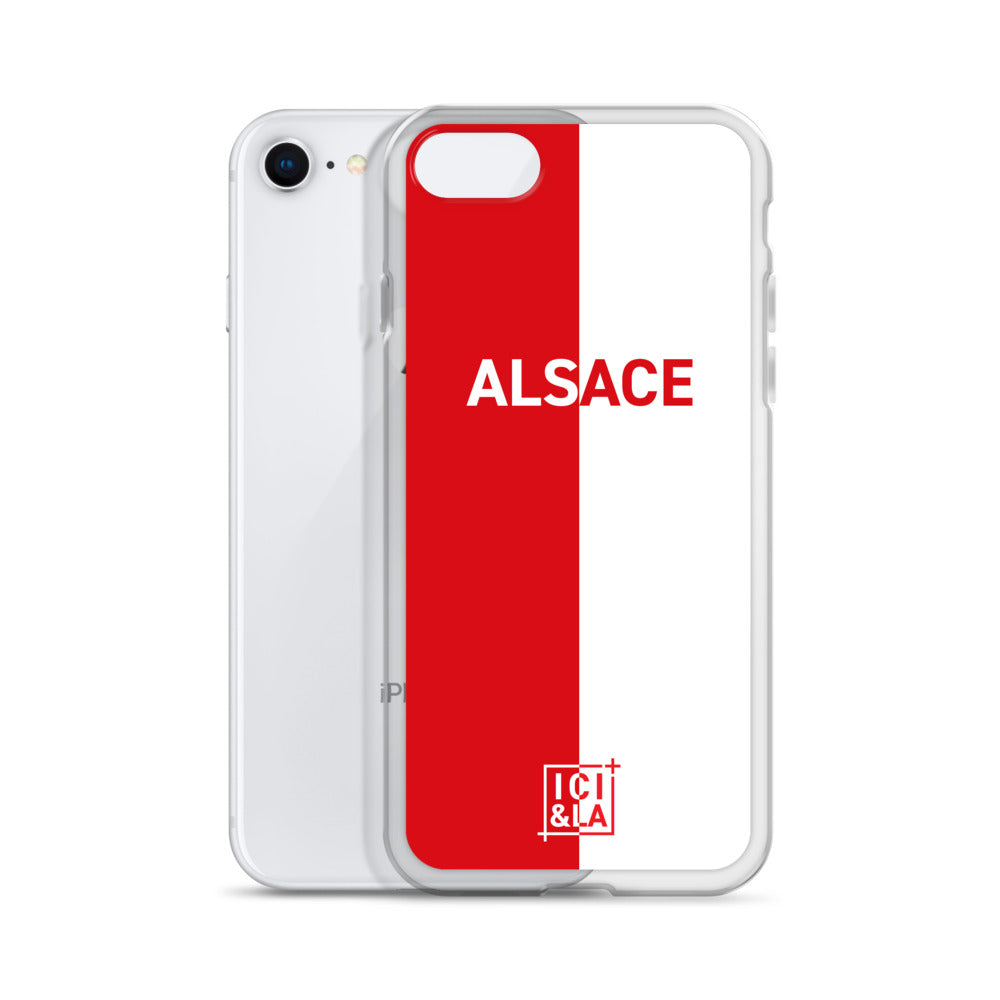 Coque iPhone Drapeau Alsacien Rot un Wiss (Rouge et blanc) Ici & Là - Ici & Là - T-shirts & Souvenirs de chez toi