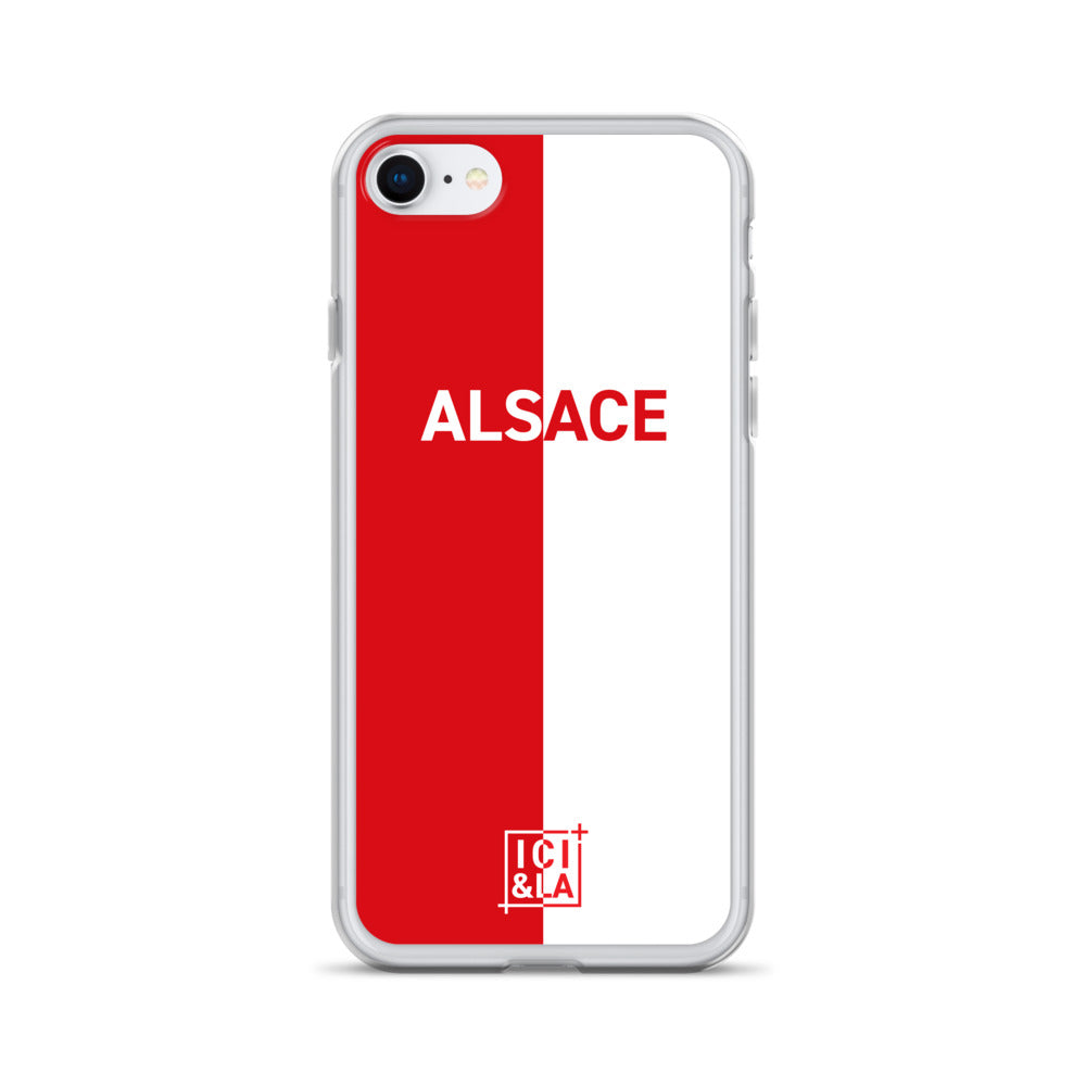 Coque iPhone Drapeau Alsacien Rot un Wiss (Rouge et blanc) Ici & Là - Ici & Là - T-shirts & Souvenirs de chez toi