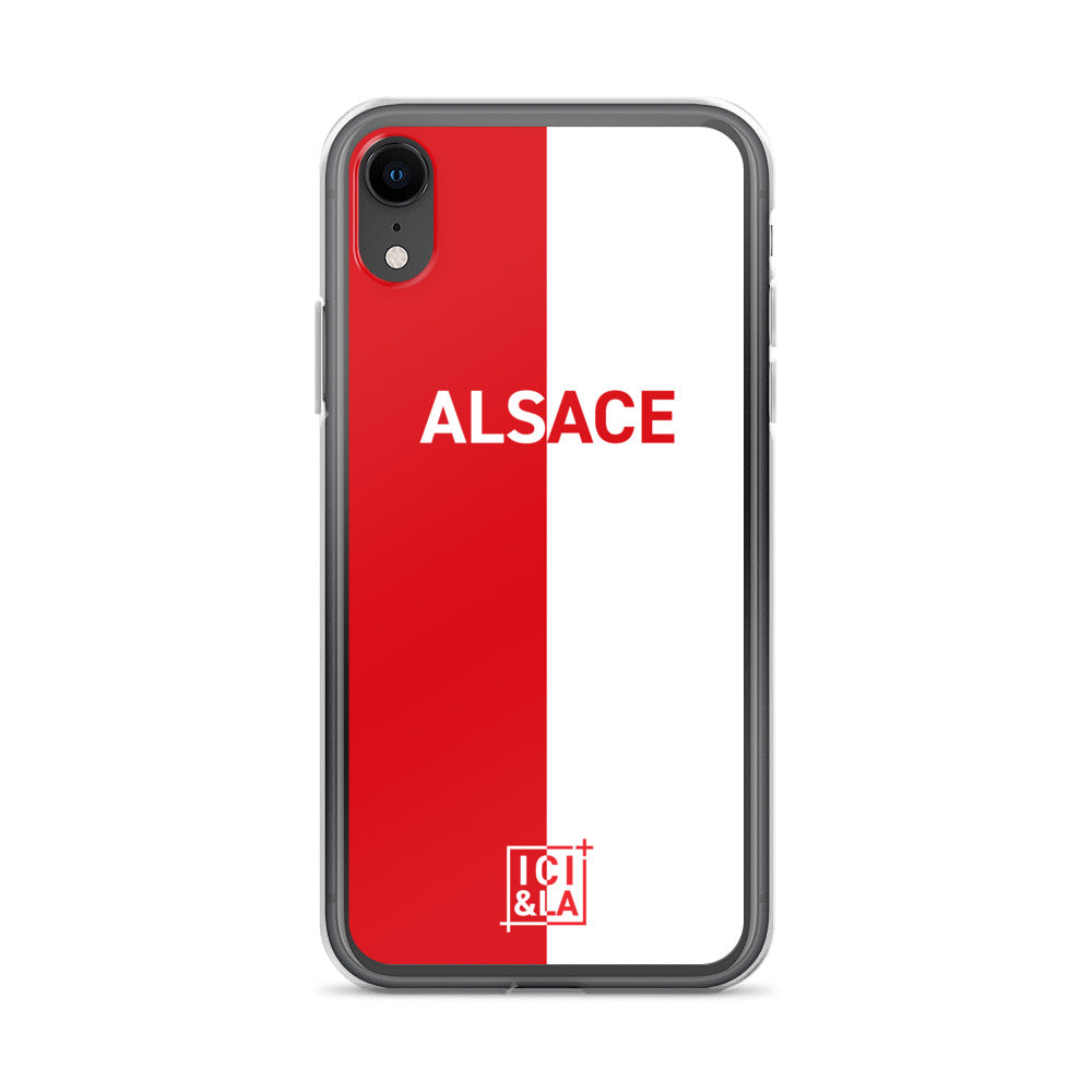 Coque iPhone Drapeau Alsacien Rot un Wiss (Rouge et blanc) Ici & Là - Ici & Là - T-shirts & Souvenirs de chez toi