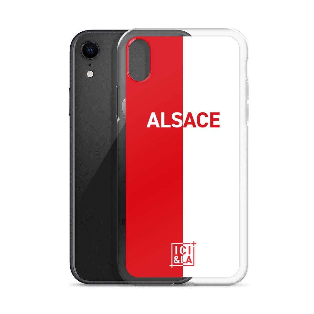 Coque iPhone Drapeau Alsacien Rot un Wiss (Rouge et blanc) Ici & Là - Ici & Là - T-shirts & Souvenirs de chez toi