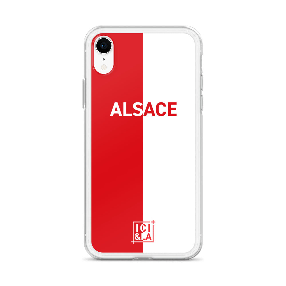 Coque iPhone Drapeau Alsacien Rot un Wiss (Rouge et blanc) Ici & Là - Ici & Là - T-shirts & Souvenirs de chez toi