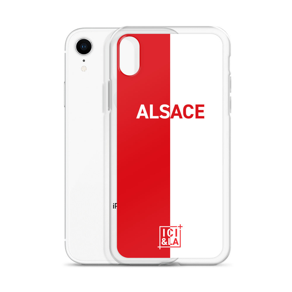 Coque iPhone Drapeau Alsacien Rot un Wiss (Rouge et blanc) Ici & Là - Ici & Là - T-shirts & Souvenirs de chez toi