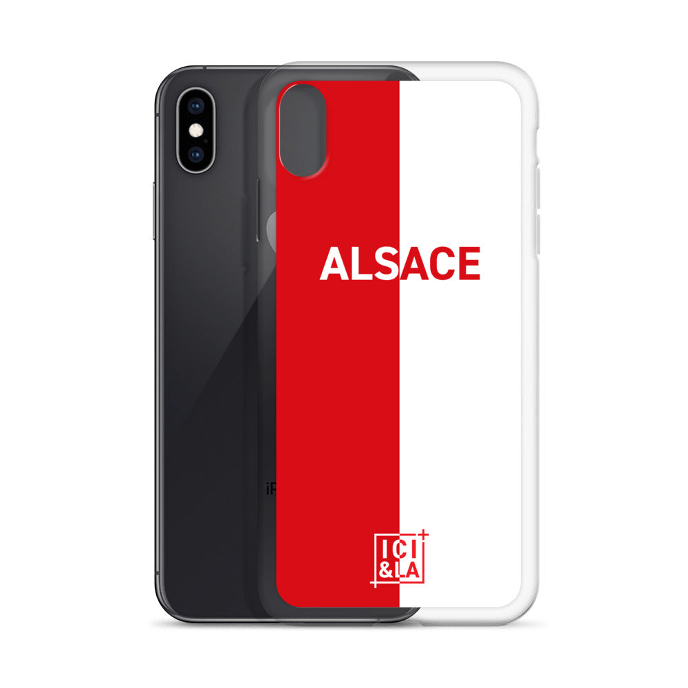 Coque iPhone Drapeau Alsacien Rot un Wiss (Rouge et blanc) Ici & Là - Ici & Là - T-shirts & Souvenirs de chez toi