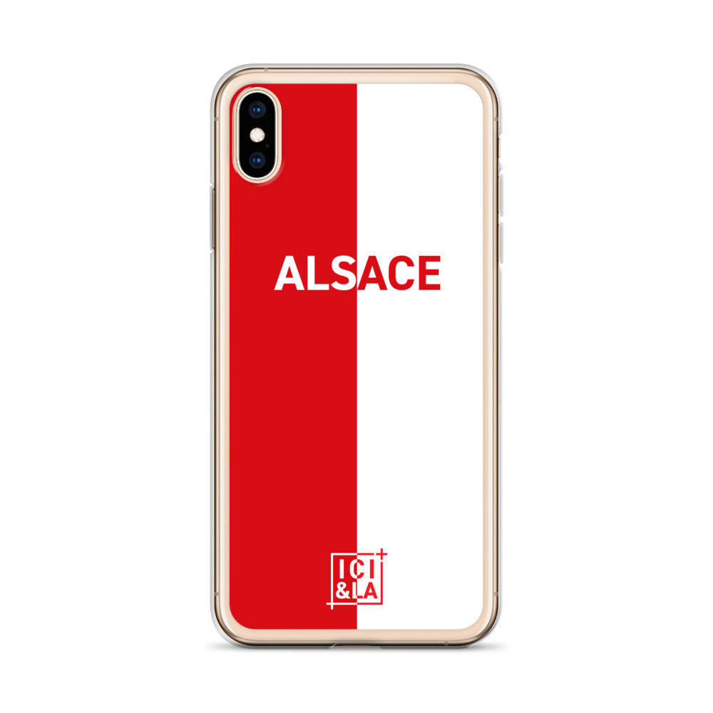 Coque iPhone Drapeau Alsacien Rot un Wiss (Rouge et blanc) Ici & Là - Ici & Là - T-shirts & Souvenirs de chez toi