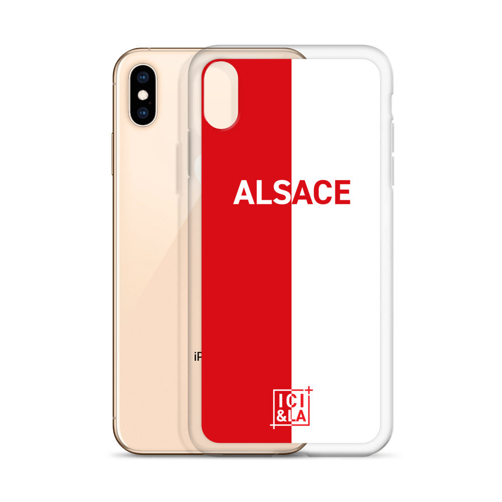 Coque iPhone Drapeau Alsacien Rot un Wiss (Rouge et blanc) Ici & Là - Ici & Là - T-shirts & Souvenirs de chez toi