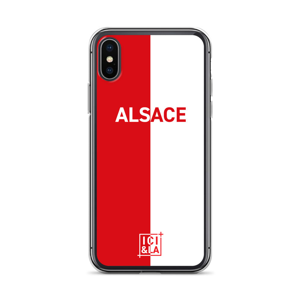 Coque iPhone Drapeau Alsacien Rot un Wiss (Rouge et blanc) Ici & Là - Ici & Là - T-shirts & Souvenirs de chez toi