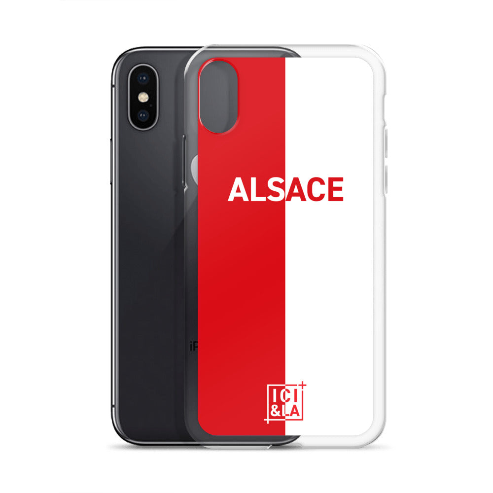 Coque iPhone Drapeau Alsacien Rot un Wiss (Rouge et blanc) Ici & Là - Ici & Là - T-shirts & Souvenirs de chez toi